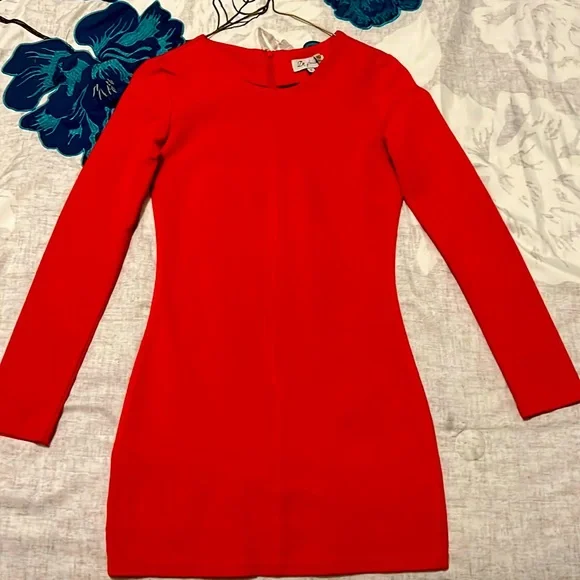 long sleeve dress above the knee Raven Open Back Long Sleeve Mini Dress • American Threads Boutique Navy / M